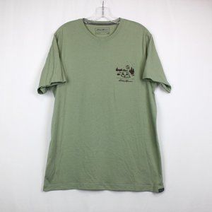 Eddie Bauer Medium Legendwash Light Olive Green Short Sleeve Graphic Shirt